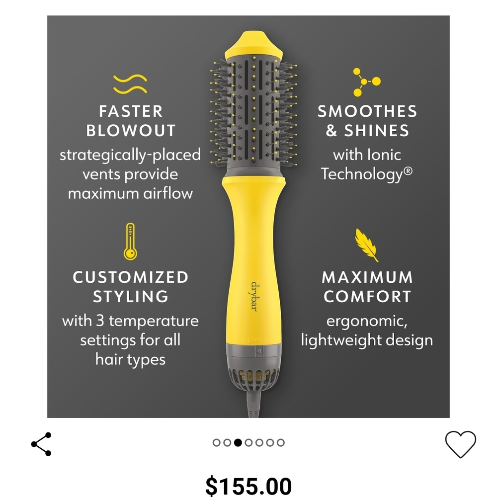 Drybar Yellow Hair Dryer Brush